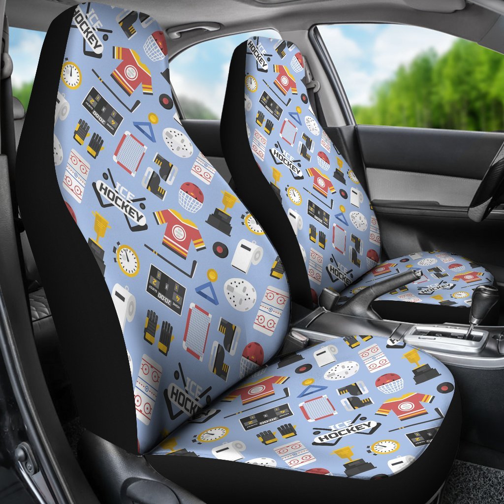 Print Pattern Hockey Universal Fit Car Seat Cover-grizzshop