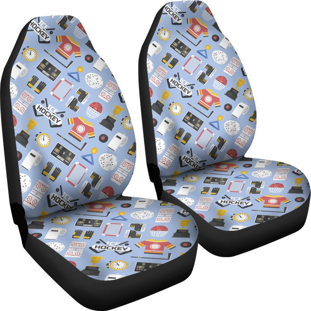Print Pattern Hockey Universal Fit Car Seat Cover-grizzshop