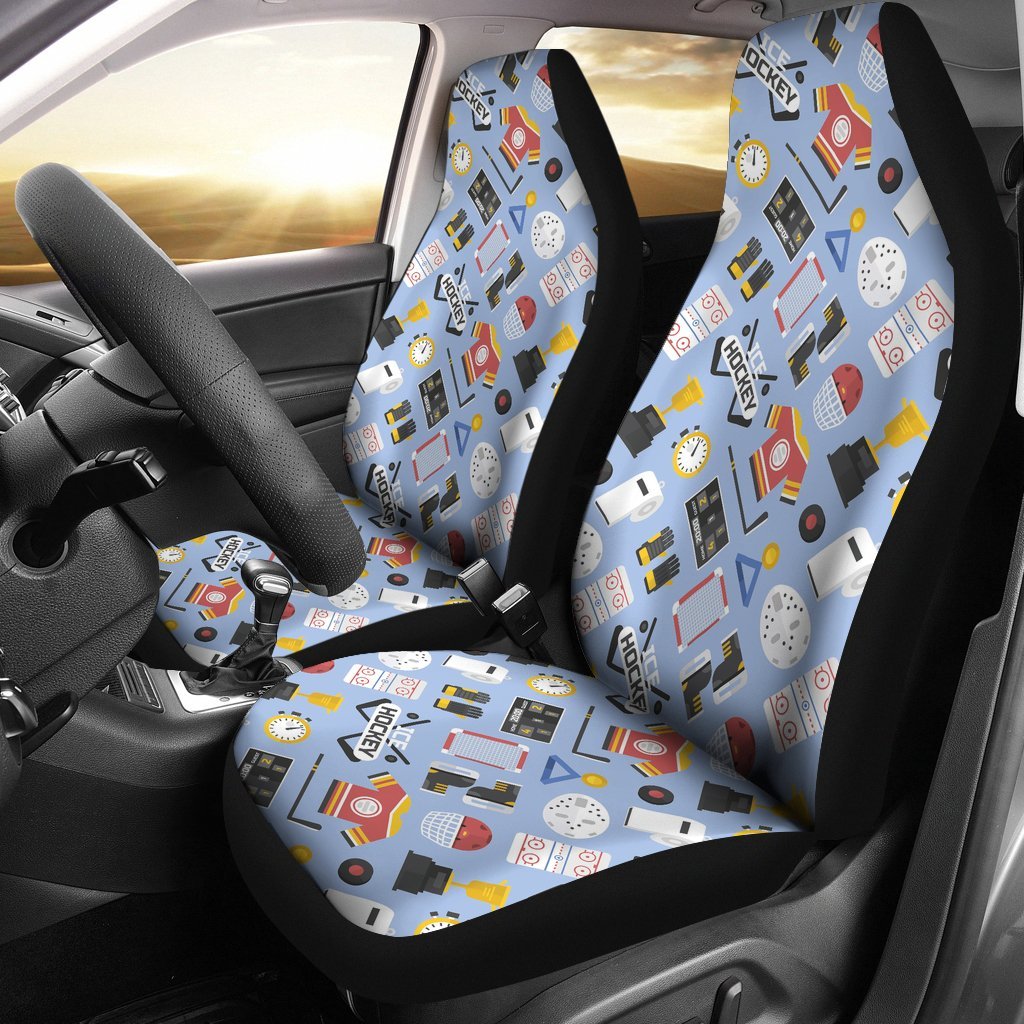 Print Pattern Hockey Universal Fit Car Seat Cover-grizzshop