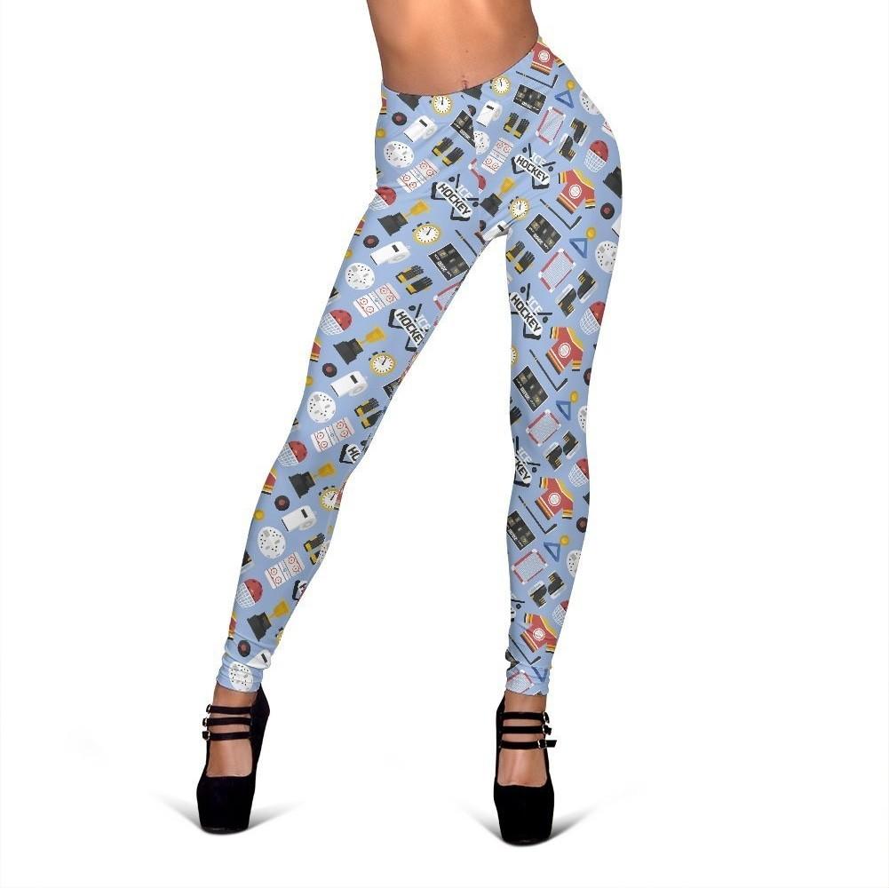 Print Pattern Hockey Women Leggings-grizzshop