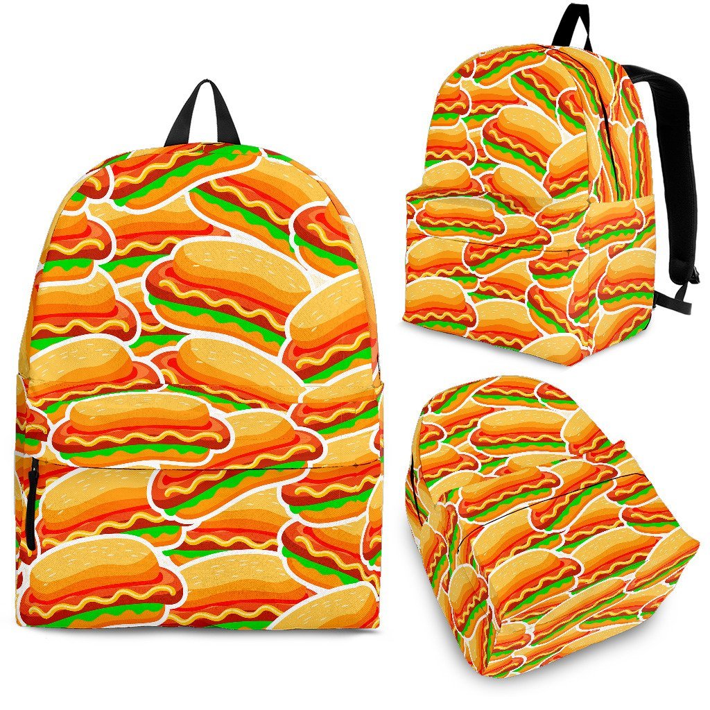 Print Pattern Hot Dog Backpack-grizzshop