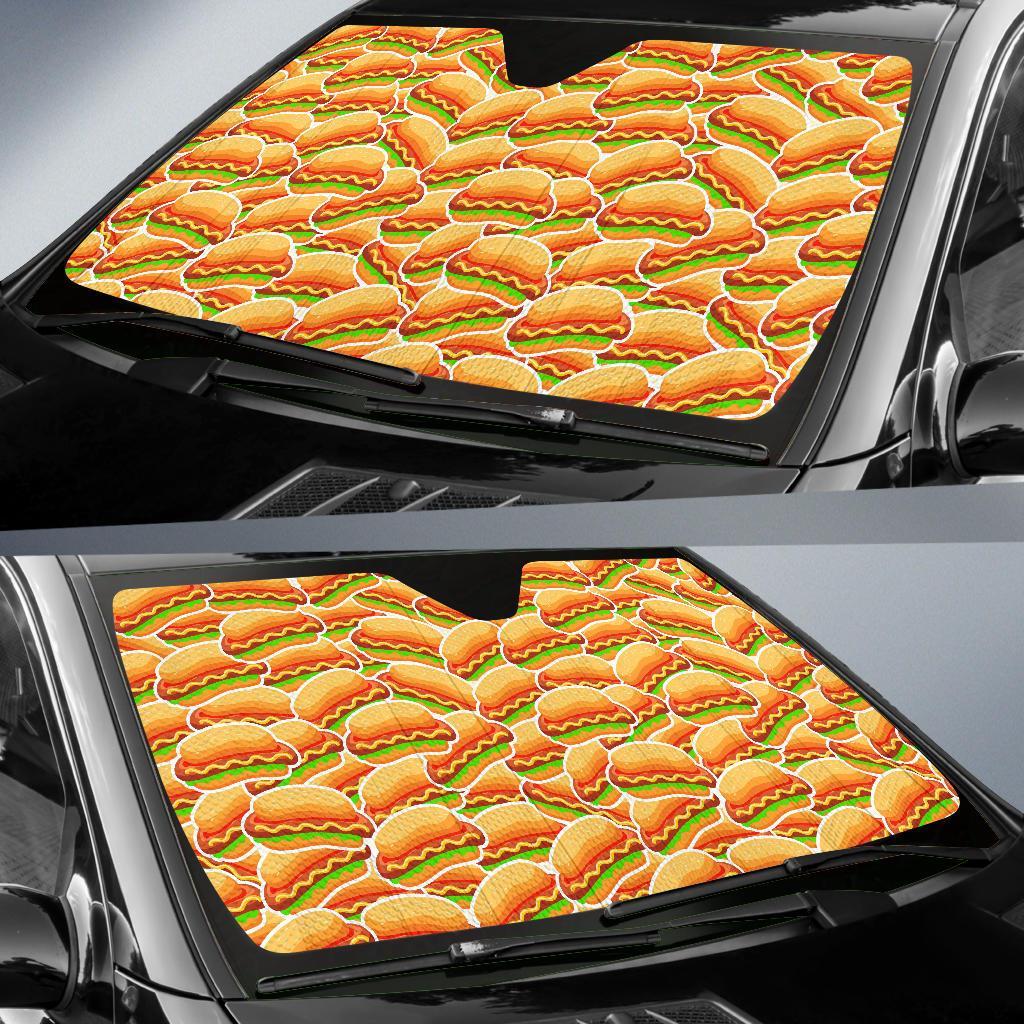 Print Pattern Hot Dog Car Sun Shade-grizzshop