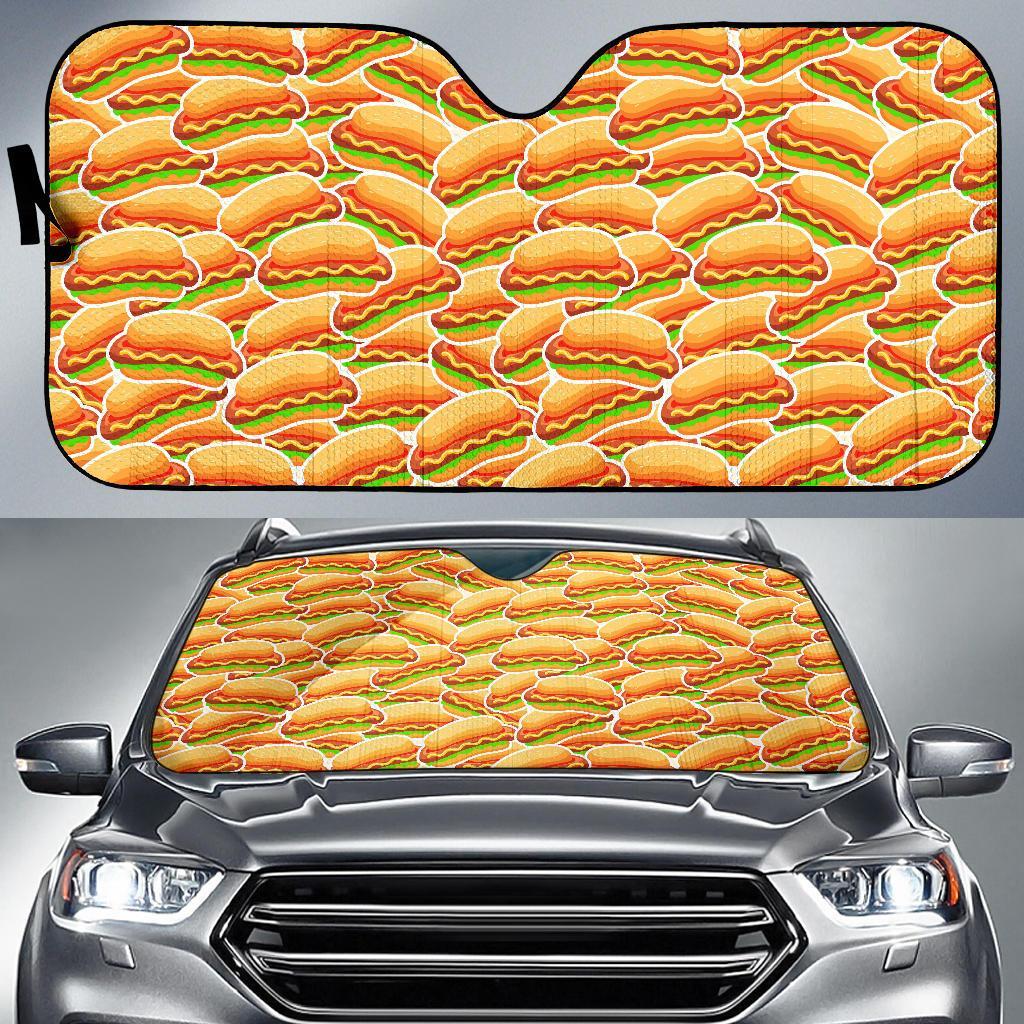 Print Pattern Hot Dog Car Sun Shade-grizzshop