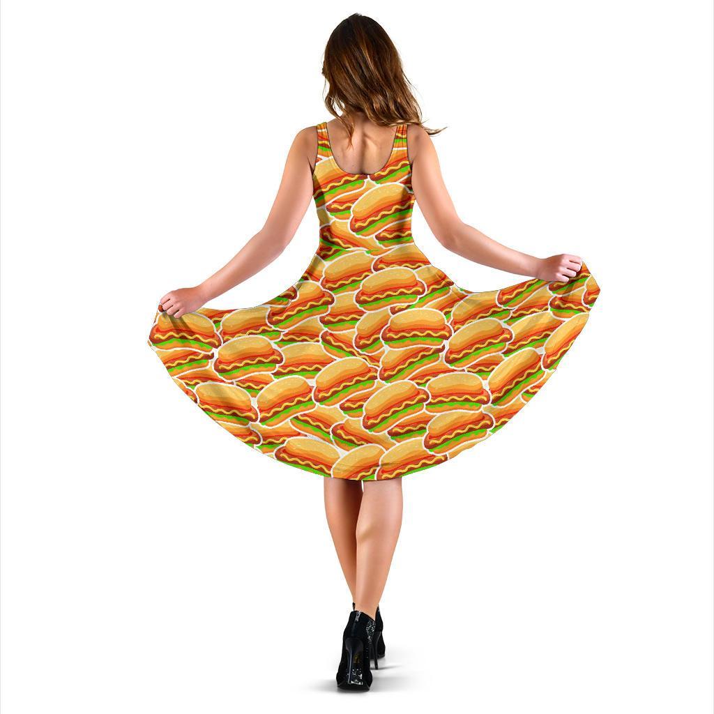 Print Pattern Hot Dog Dress-grizzshop