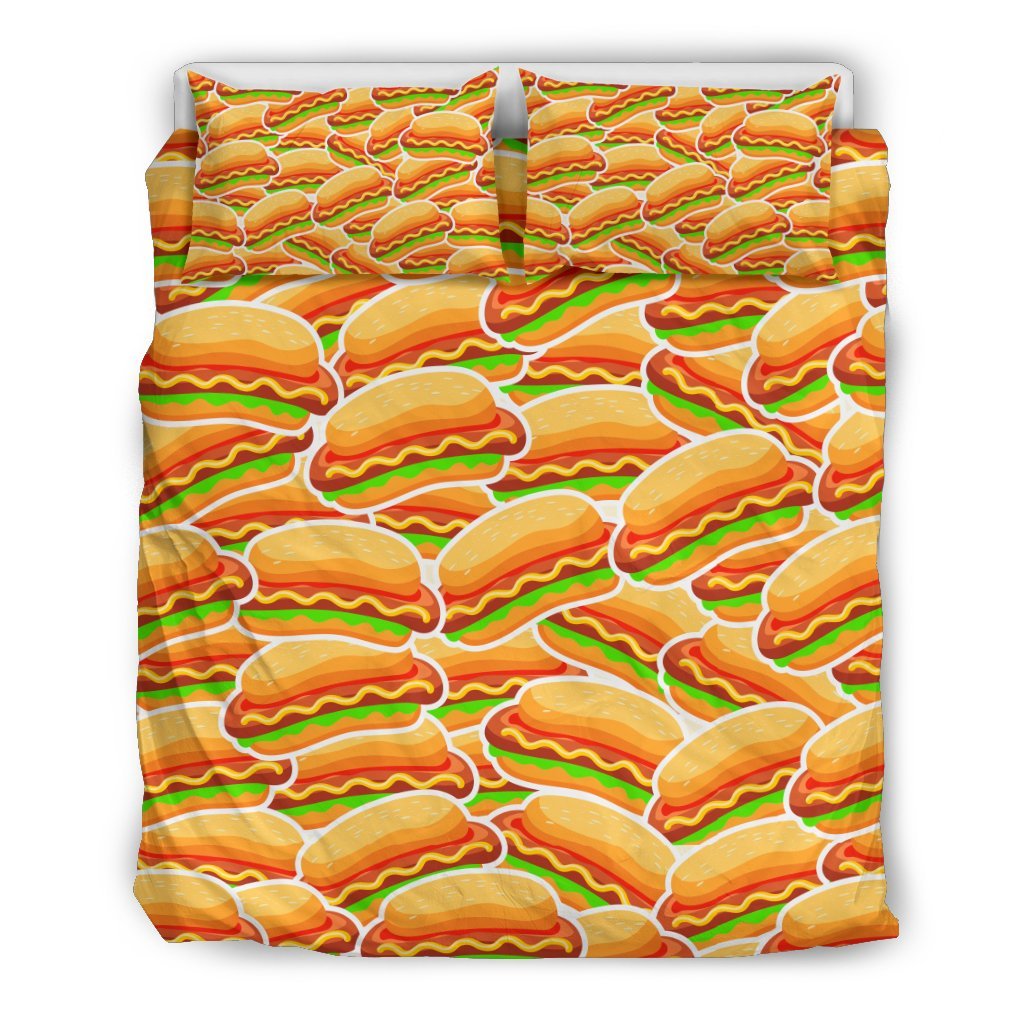 Print Pattern Hot Dog Duvet Cover Bedding Set-grizzshop