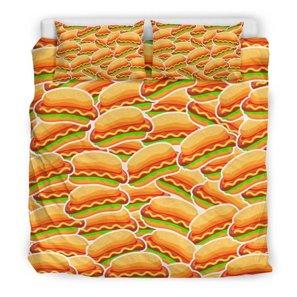 Print Pattern Hot Dog Duvet Cover Bedding Set-grizzshop