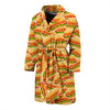 Print Pattern Hot Dog Men Long Robe-grizzshop