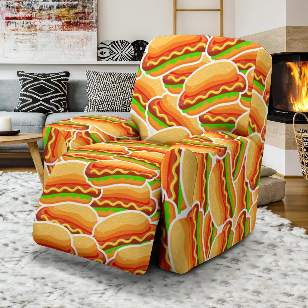 Print Pattern Hot Dog Recliner Cover-grizzshop