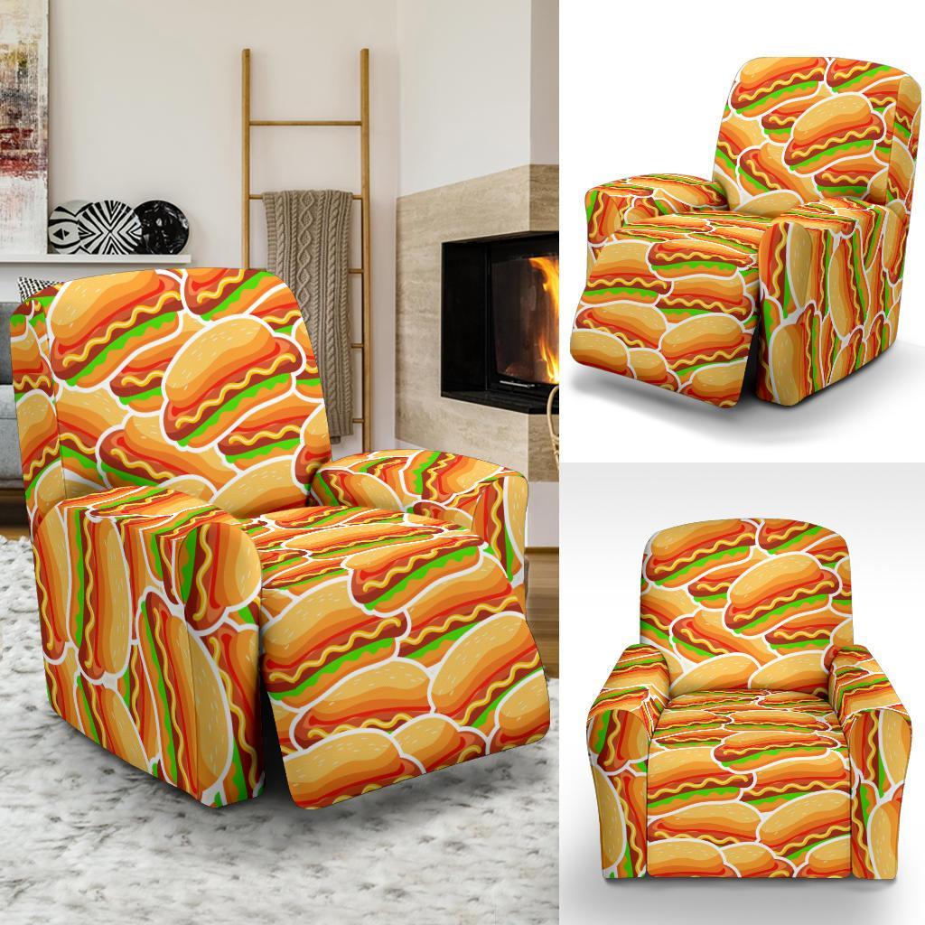 Print Pattern Hot Dog Recliner Cover-grizzshop