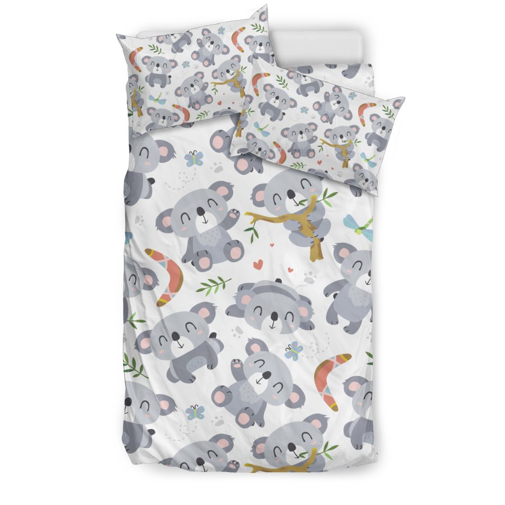 Print Pattern Koala Duvet Cover Bedding Set-grizzshop