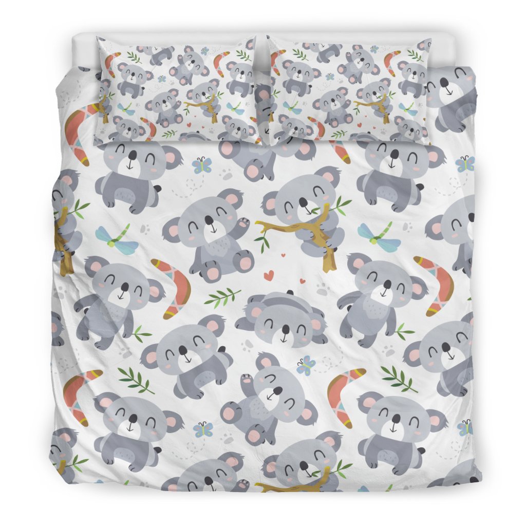 Print Pattern Koala Duvet Cover Bedding Set-grizzshop