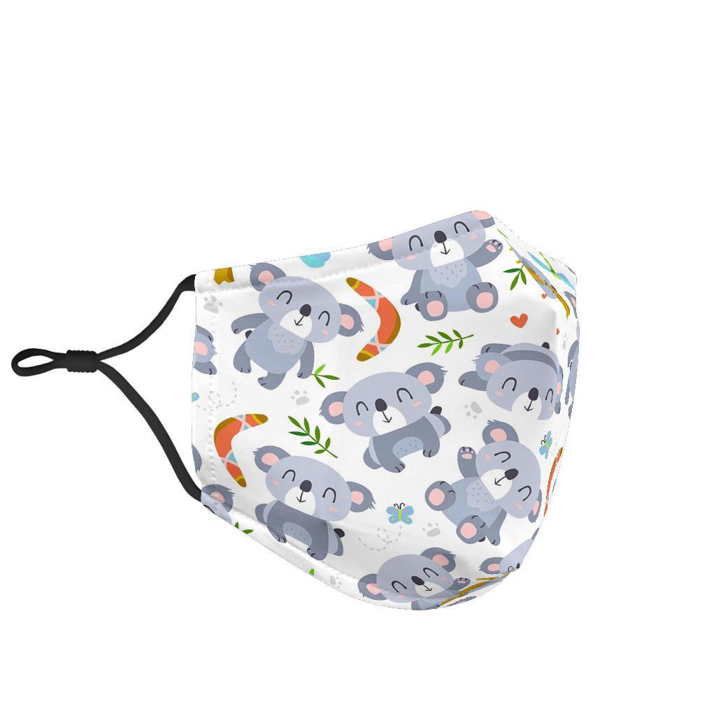 Print Pattern Koala Face Mask-grizzshop