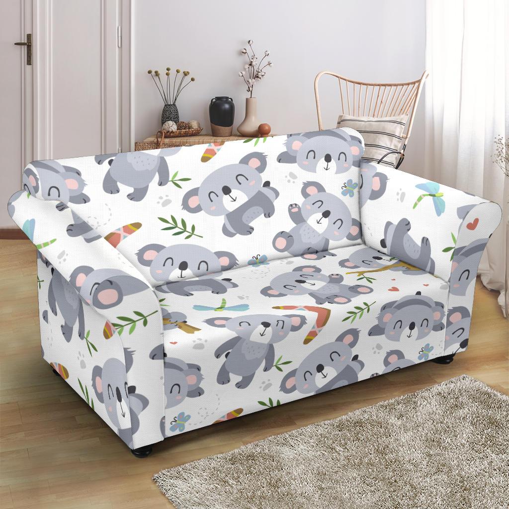 Print Pattern Koala Loveseat Cover-grizzshop