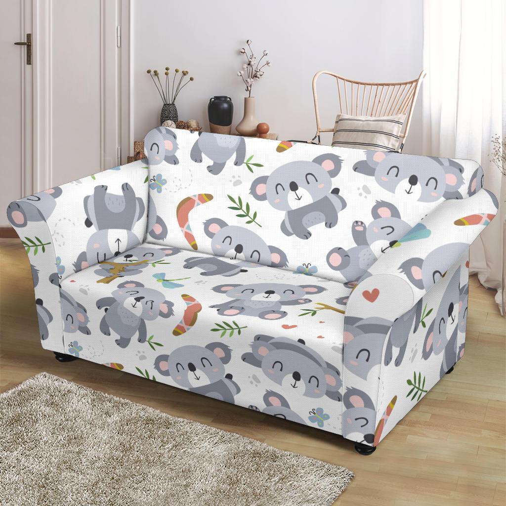 Print Pattern Koala Loveseat Cover-grizzshop