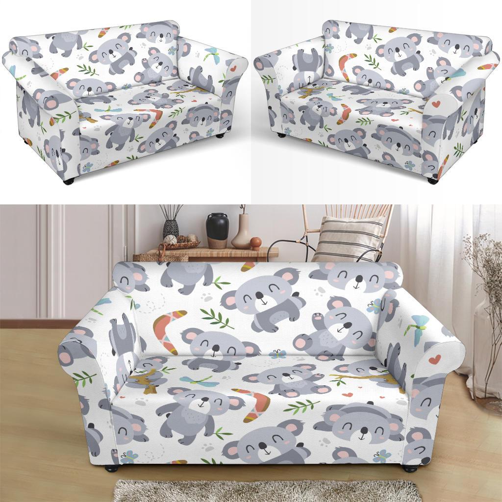 Print Pattern Koala Loveseat Cover-grizzshop