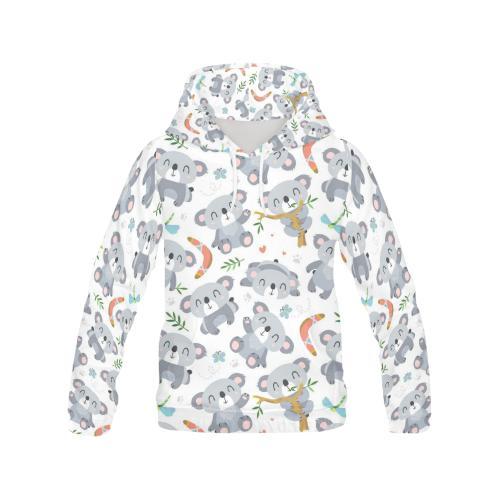 Print Pattern Koala Men Pullover Hoodie-grizzshop