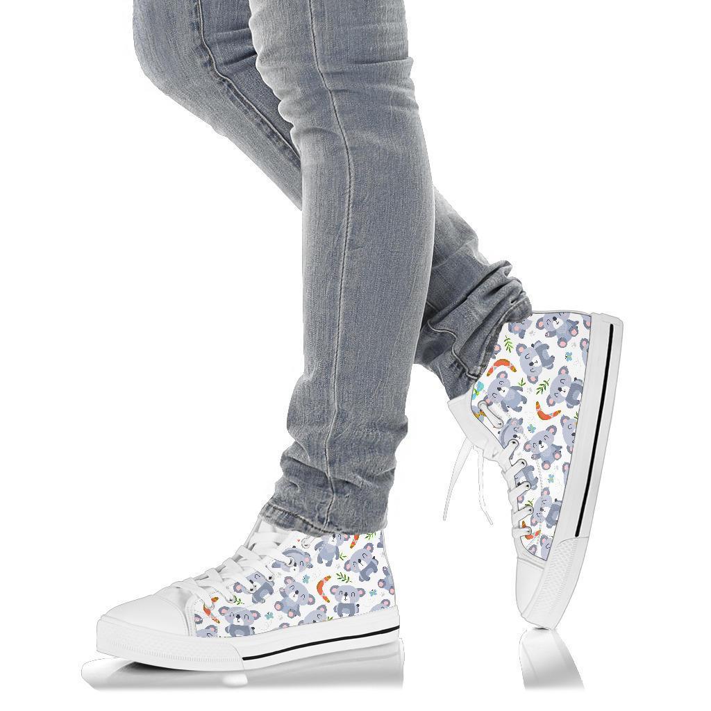 Print Pattern Koala Men Women's High Top Shoes-grizzshop