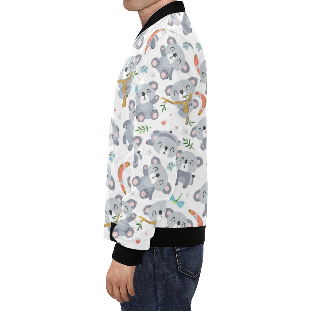 Print Pattern Koala Men's Bomber Jacket-grizzshop