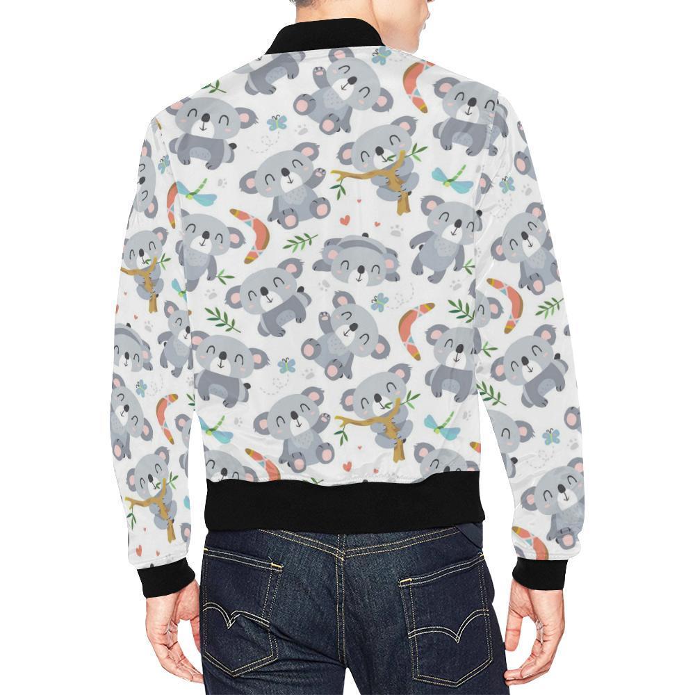 Print Pattern Koala Men's Bomber Jacket-grizzshop