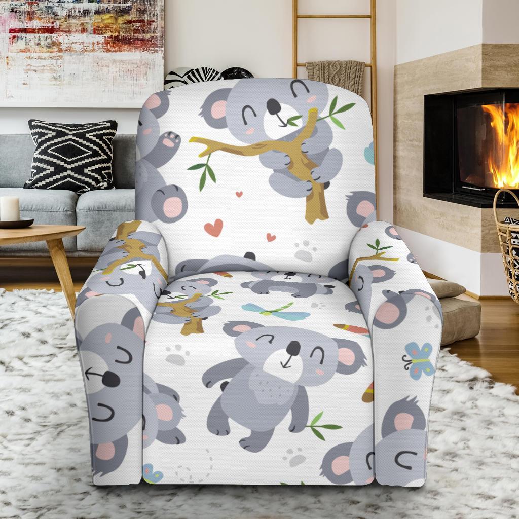 Print Pattern Koala Recliner Cover-grizzshop