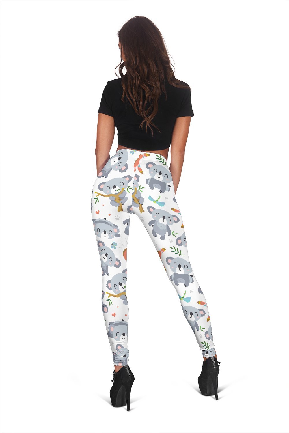 Print Pattern Koala Women Leggings-grizzshop