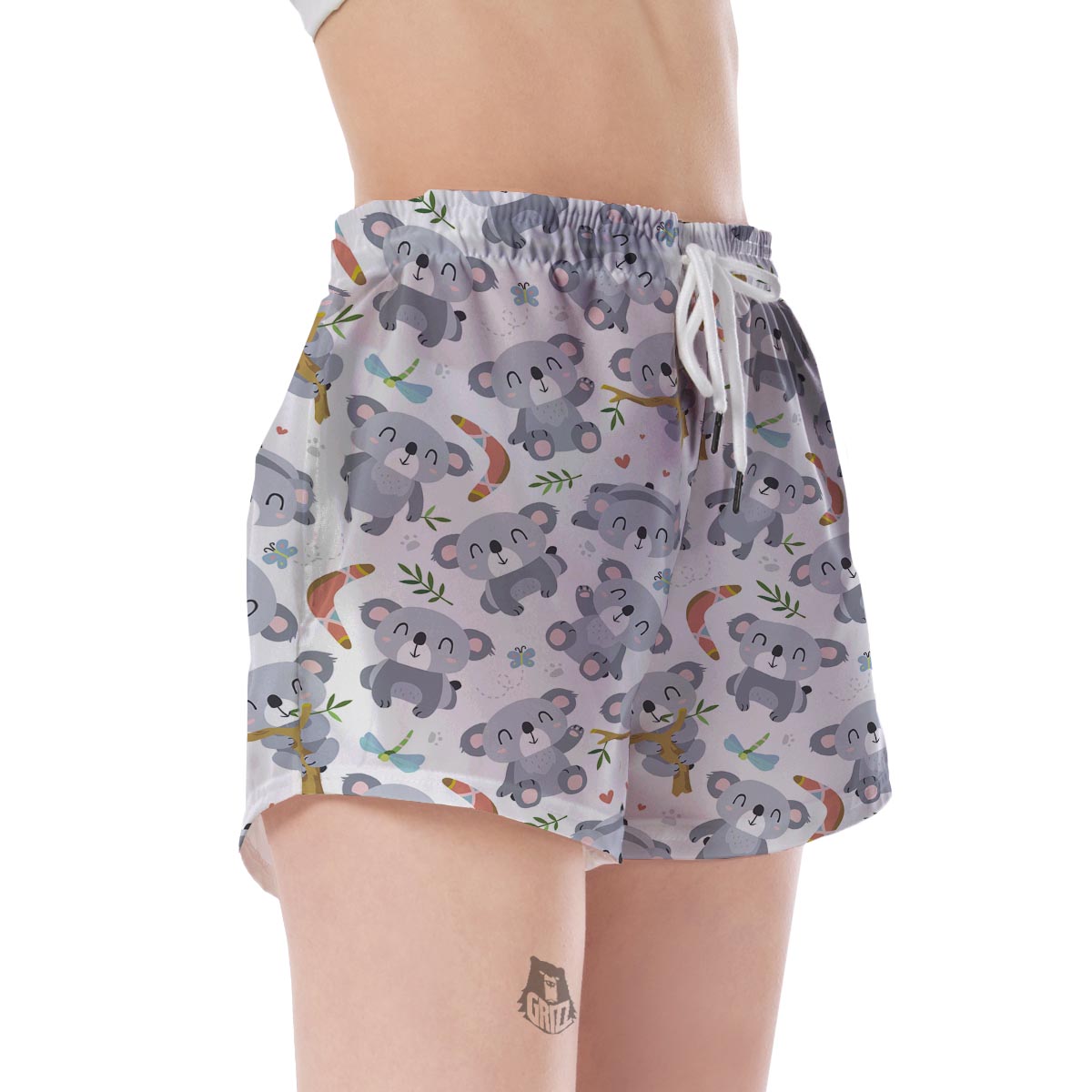 Print Pattern Koala Women's Shorts-grizzshop