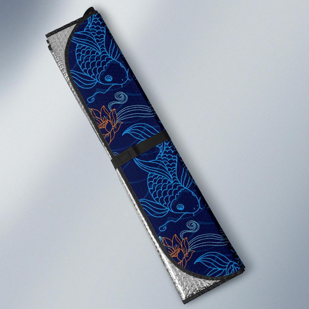 Print Pattern Koi Fish Car Sun Shade-grizzshop