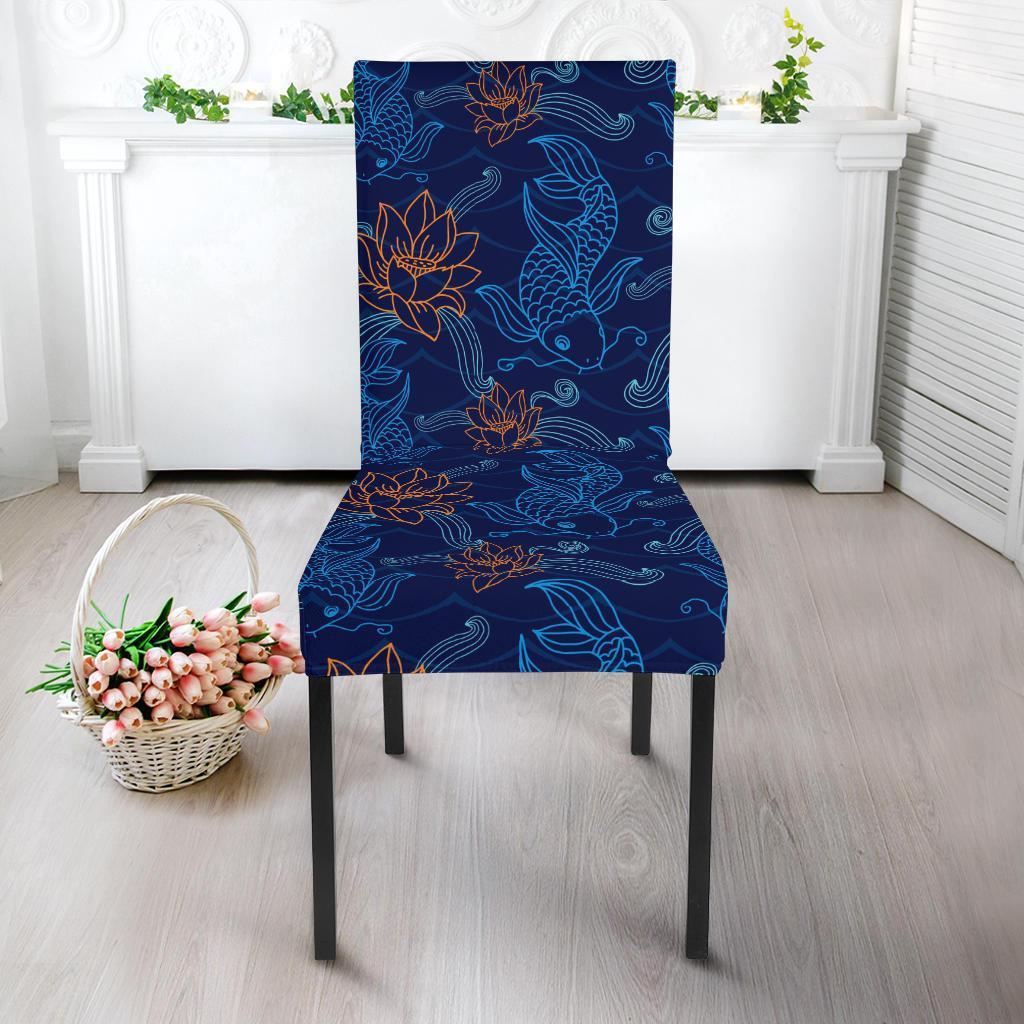 Print Pattern Koi Fish Chair Cover-grizzshop