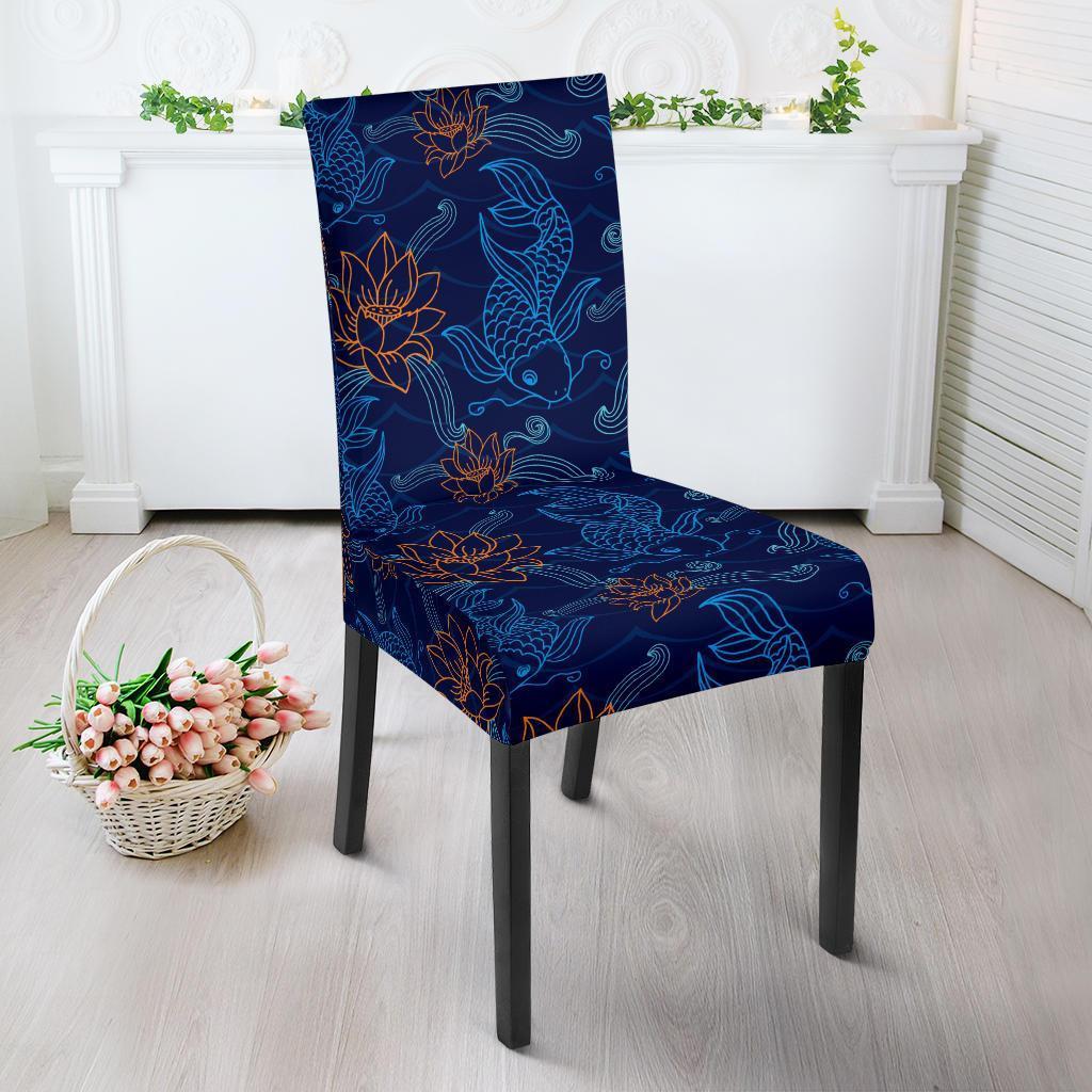 Print Pattern Koi Fish Chair Cover-grizzshop