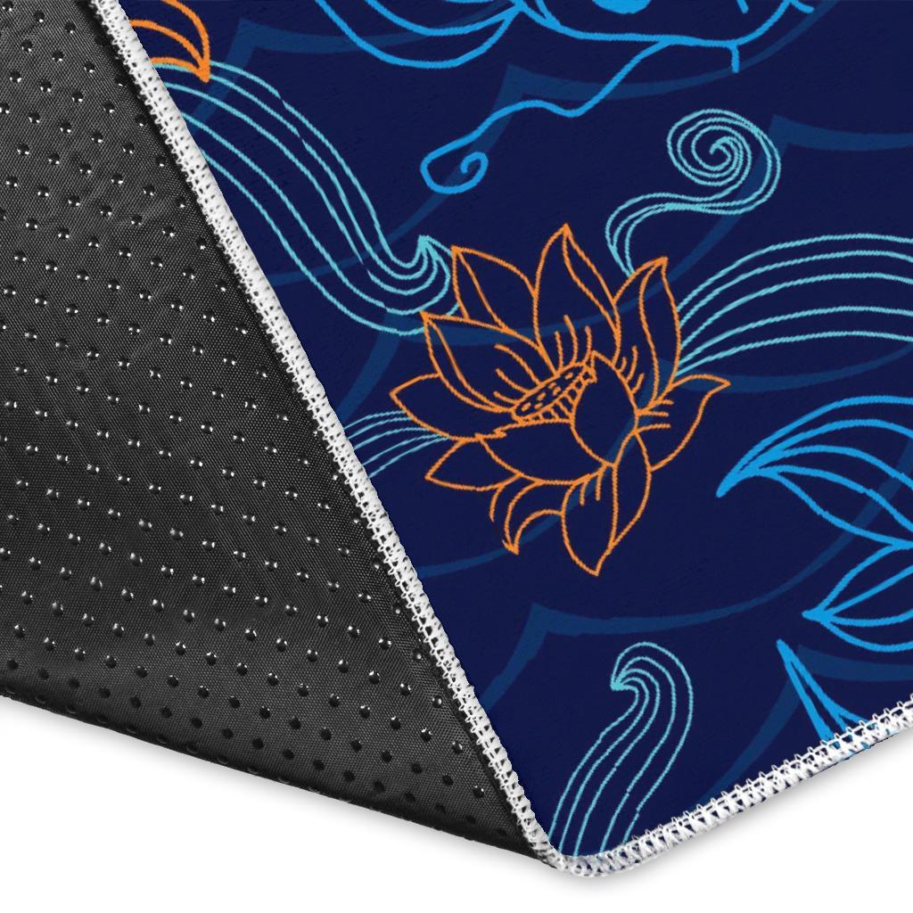 Print Pattern Koi Fish Floor Mat-grizzshop