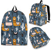 Print Pattern Llama Cactus Backpack-grizzshop