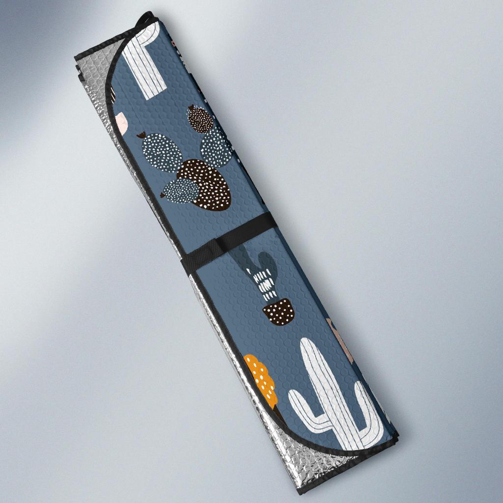 Print Pattern Llama Cactus Car Sun Shade-grizzshop
