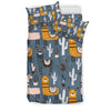 Print Pattern Llama Cactus Duvet Cover Bedding Set-grizzshop