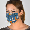 Print Pattern Llama Cactus Face Mask-grizzshop