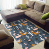 Print Pattern Llama Cactus Floor Mat-grizzshop