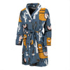 Print Pattern Llama Cactus Men Long Robe-grizzshop