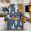 Print Pattern Llama Cactus Recliner Cover-grizzshop