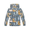 Print Pattern Llama Cactus Women Pullover Hoodie-grizzshop