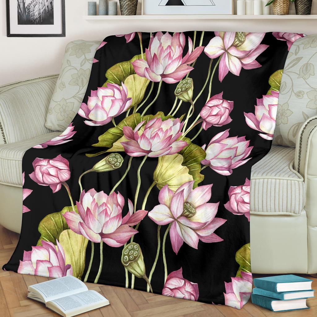 Print Pattern Lotus Blanket-grizzshop