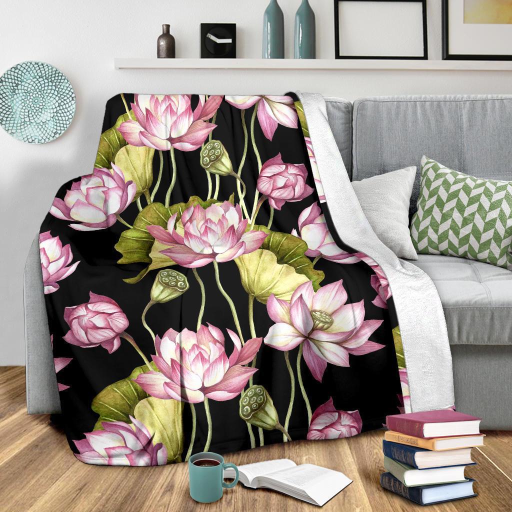 Print Pattern Lotus Blanket-grizzshop