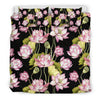 Print Pattern Lotus Duvet Cover Bedding Set-grizzshop