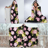 Print Pattern Lotus Hooded Blanket-grizzshop