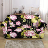 Print Pattern Lotus Loveseat Cover-grizzshop