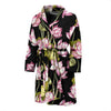 Print Pattern Lotus Men Long Robe-grizzshop