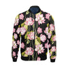 Print Pattern Lotus Men's Bomber Jacket-grizzshop