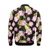 Print Pattern Lotus Men's Bomber Jacket-grizzshop