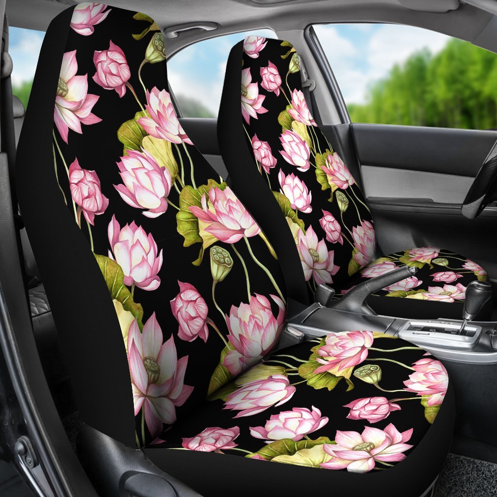 Print Pattern Lotus Universal Fit Car Seat Cover-grizzshop