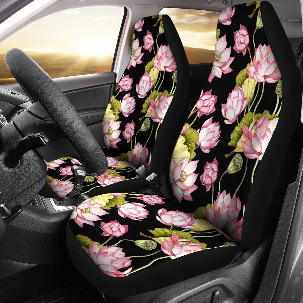 Print Pattern Lotus Universal Fit Car Seat Cover-grizzshop