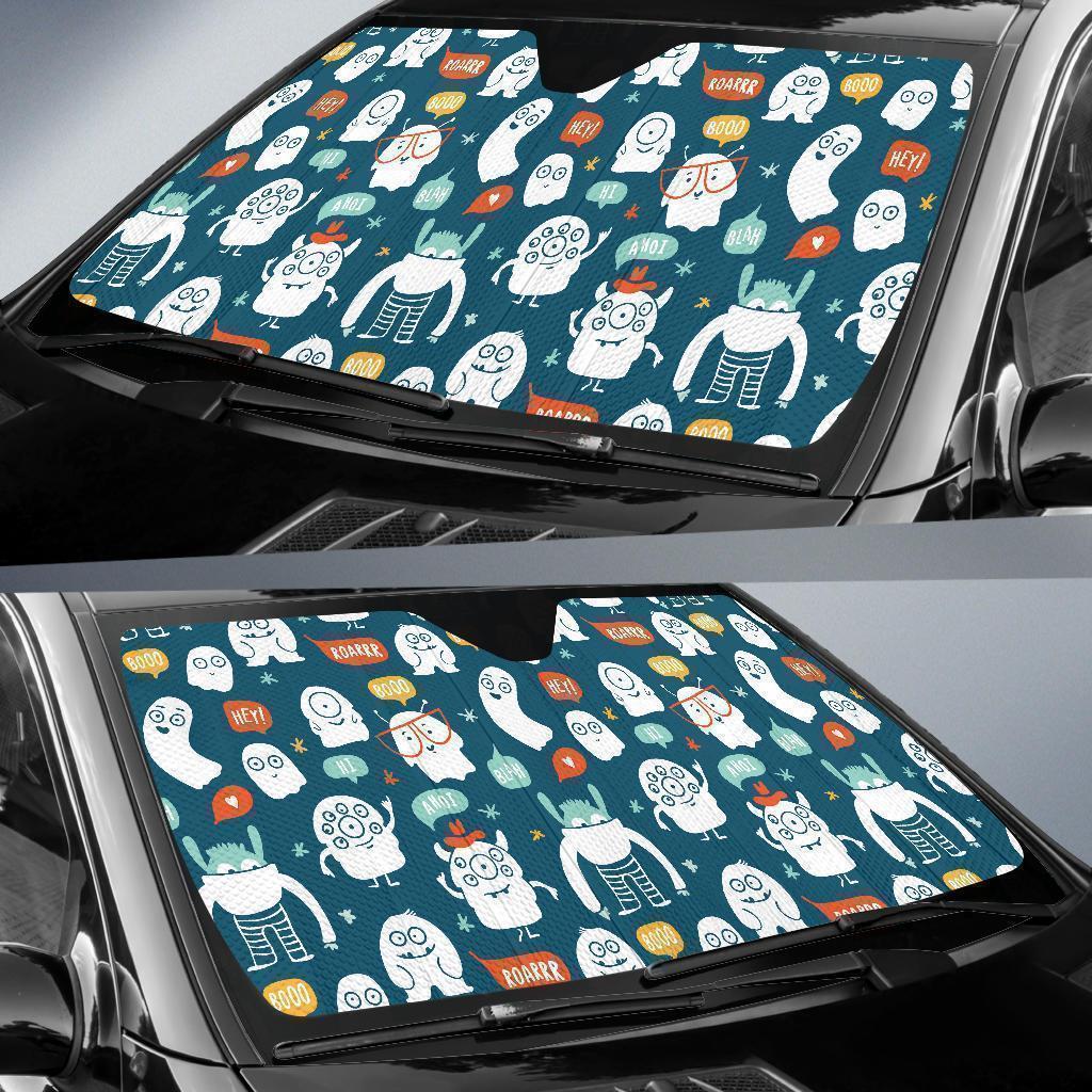 Print Pattern Monster Car Sun Shade-grizzshop