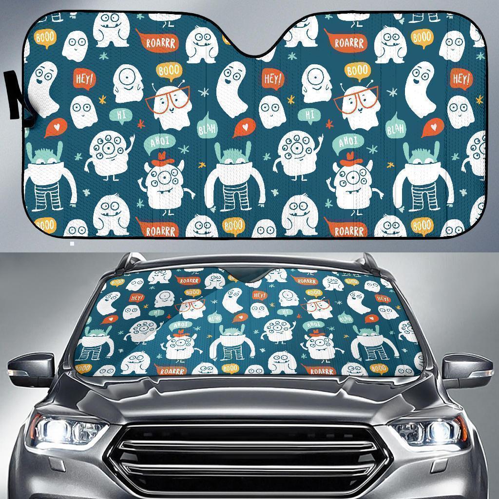 Print Pattern Monster Car Sun Shade-grizzshop